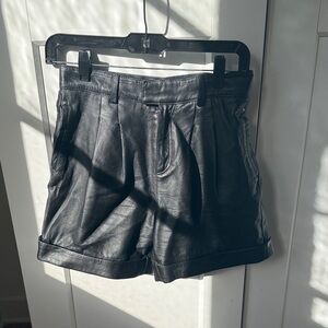 Karl Lagerfeld Lambskin High-Waist Women's Shorts